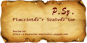 Placzintár Szalvátor névjegykártya